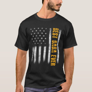 Mens Best Baba Ever American Flag Family Father s T-Shirt