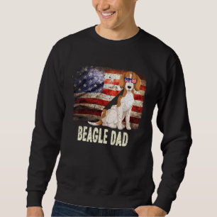 Mens Best Beagle Dad Ever American Flag 4th Of Jul Sweatshirt