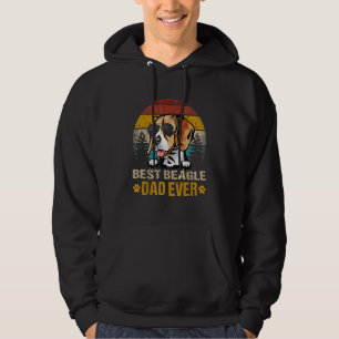 Mens Best Beagle Dad Ever Vintage Dog Hoodie