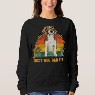 Mens Best Beagle Dad Ever Vintage Fist Bump  Dog   Sweatshirt