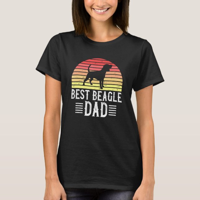 Mens Best Beagle Dad  Mens Beagle Dog Retro Pet T-Shirt (Front)