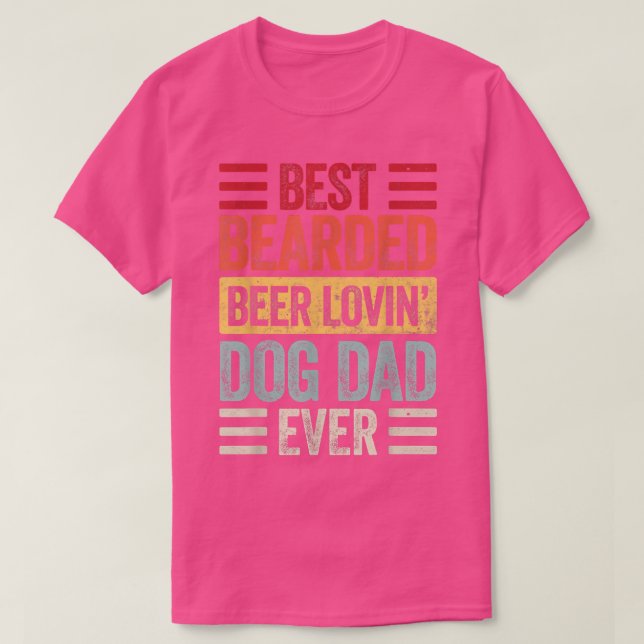 Mens Best Bearded Beer Lovin Dog Dad T-Shirt Dog L (Design Front)