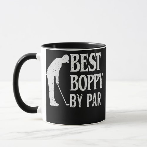 Mens Best Boppy By Par Vintage Pro Golfer Fathers Mug