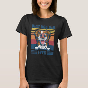 Mens Best Border Collie Dad Ever  Dog Dad Father's T-Shirt