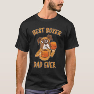 Mens Best Boxer Dad Ever Dog Slogan German Boxer T-Shirt