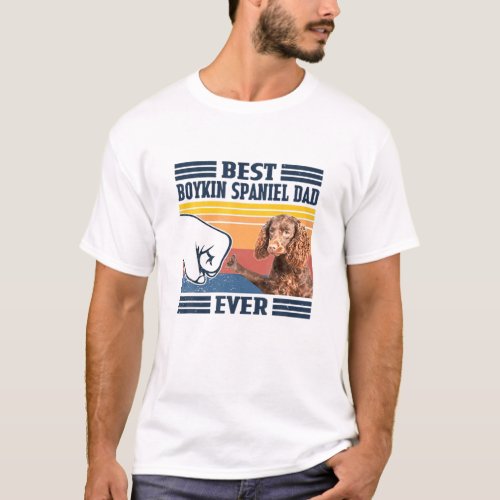 Mens Best Boykin Spaniel Dad Ever Funny Dog Lover T_Shirt