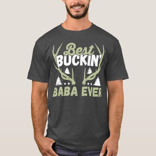 Mens Best Buckin Baba Ever Deer Hunting Funny T_Shirt