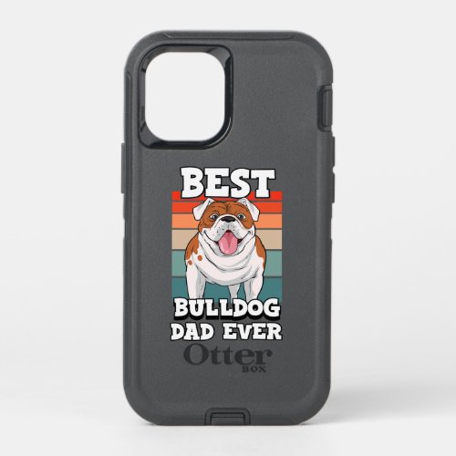 Mens Best Bulldog Dad ever Dog Puppy Lover OtterBox Defender iPhone 12 Mini Case