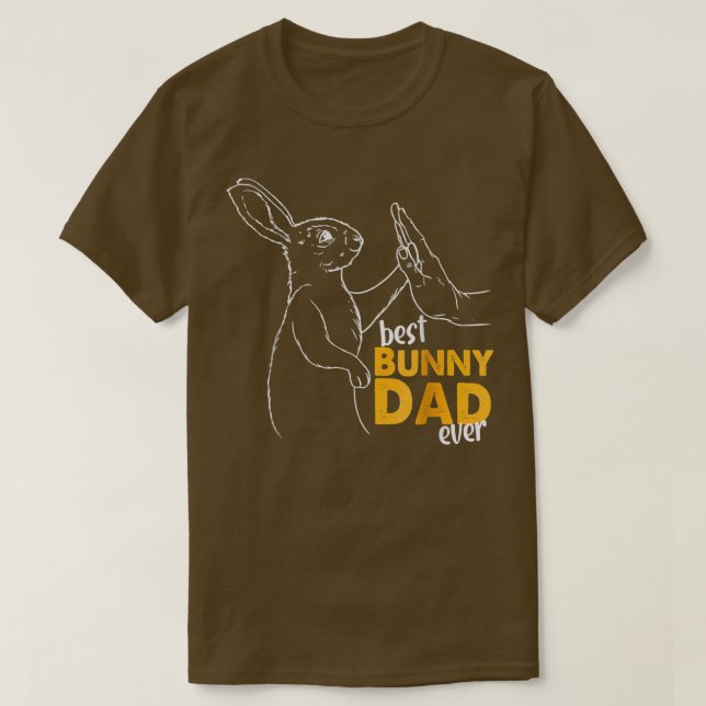 Mens Best Bunny Dad Ever Rabbit Daddy Bunny Father T-Shirt (Design Front)