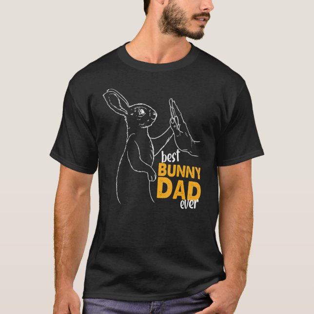 Mens Best Bunny Dad Ever Rabbit Daddy Bunny Father T-Shirt (Front)