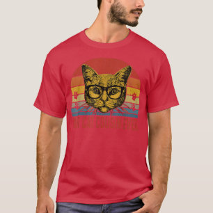 Mens Best Cat Cousin Ever Vintage Cat Lovers Funny T-Shirt