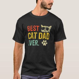 Mens Best Cat Dad Ever Fist Bump Cat Daddy Vintag T-Shirt