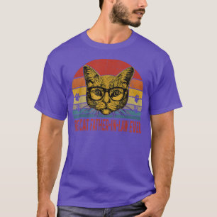 Mens Best Cat Father In Law Ever Vintage Cat Lover T-Shirt