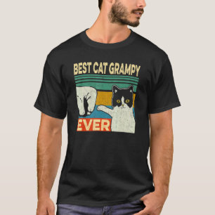Mens Best Cat Grampy Ever Cat Dad Fathers Day T-Shirt