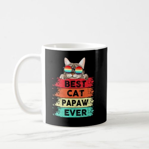 Mens Best Cat Papaw Ever Cute Cat Papaw Fathers Da Coffee Mug
