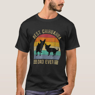 Mens Best Chihuahua Dad Ever Retro Vintage Dog Lov T-Shirt
