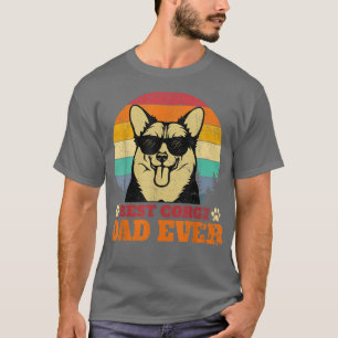 Mens Best Corgi Dad Ever Vintage Funny Corgi Dog O T-Shirt