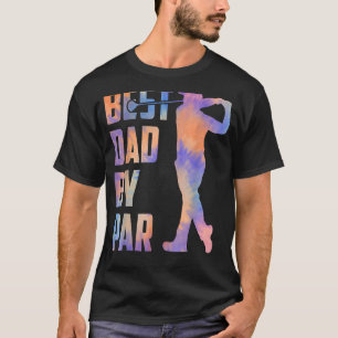 Mens Best Dad By Par Ball Disc Daddy Golfer Father T-Shirt