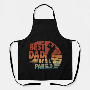 Mens Best Dad By Par Daddy Father's Day Gifts Golf Apron