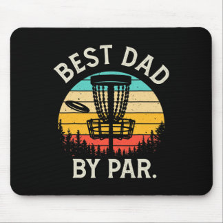 Mens Best Dad By Par Funny Disc Golf Gift Father's Mouse Pad