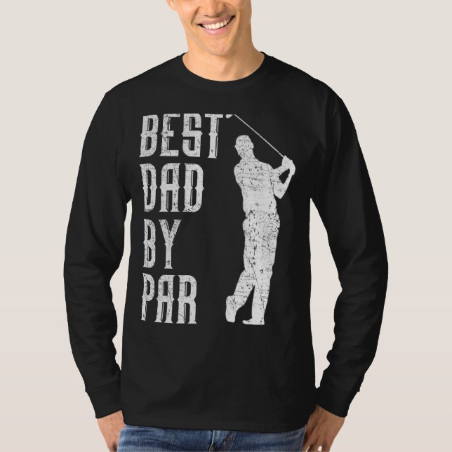 Mens Best Dad By Par Golf  Funny Fathers Day T-Shirt (Front)