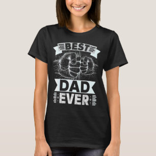 Mens Best Dad Ever Fist Bump Retro Father's Day D T-Shirt