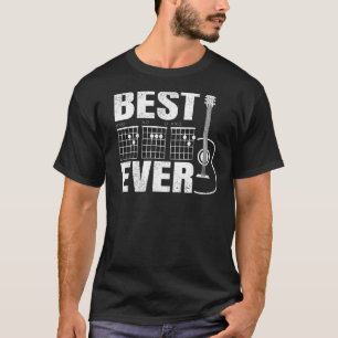 Mens  Best Dad Ever Guitar Chord Guitarist Dad Fat T-Shirt