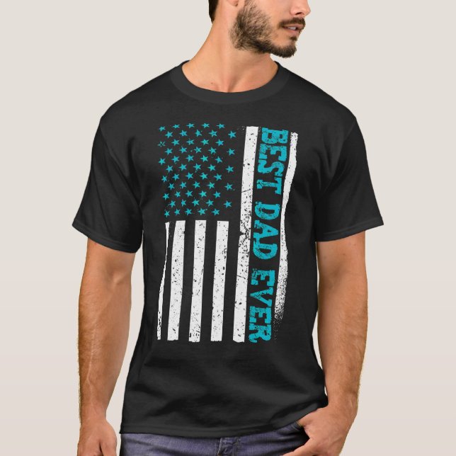 Mens Best Dad Ever Papa Grandpa Uncle Fathers Day T-Shirt (Front)