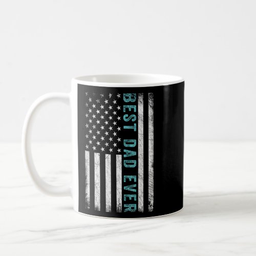 Mens Best Dad Ever US American Flag Father s Day  Coffee Mug