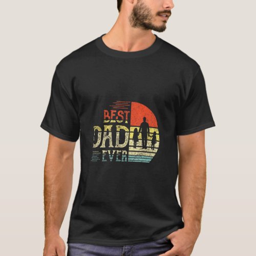 Mens Best Dad Ever Vintage Best Dad Ever With Rain T_Shirt