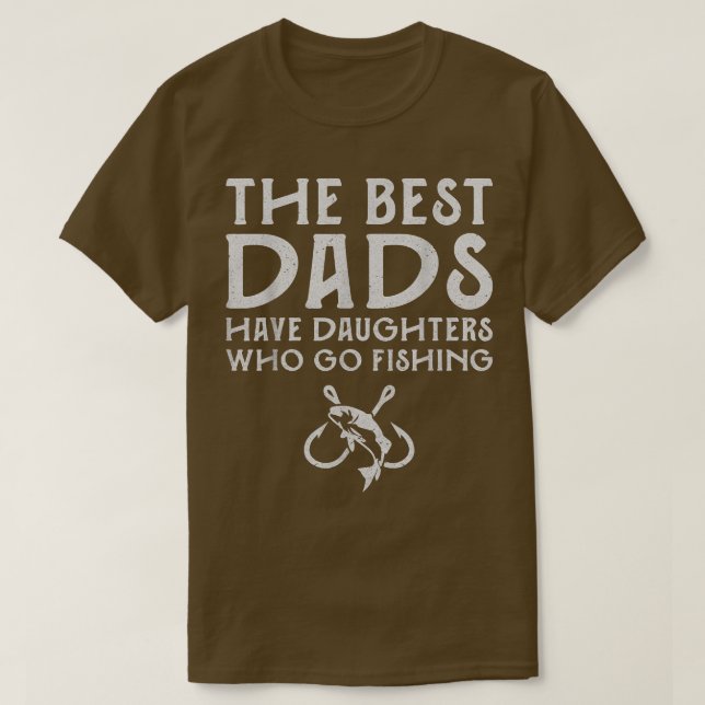 Mens Best Dad Fishing Lover Daughter Funny Fisher  T-Shirt (Design Front)