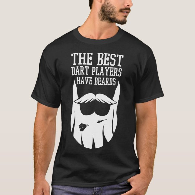 Mens Best Dart Players Have Beards Darts T-Shirt (Front)
