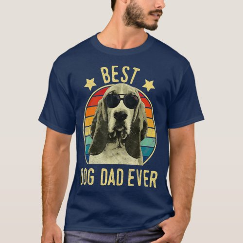 Mens Best Dog Dad Ever Basset Hound Fathers Day G T_Shirt