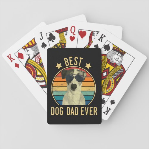 Mens Best Dog Dad Ever Italian Greyhound Fars Day Poker Cards