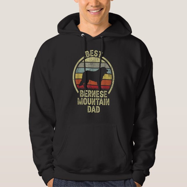 Mens Best Dog Father Dad Fathers Day Berner Bernes Hoodie (Front)