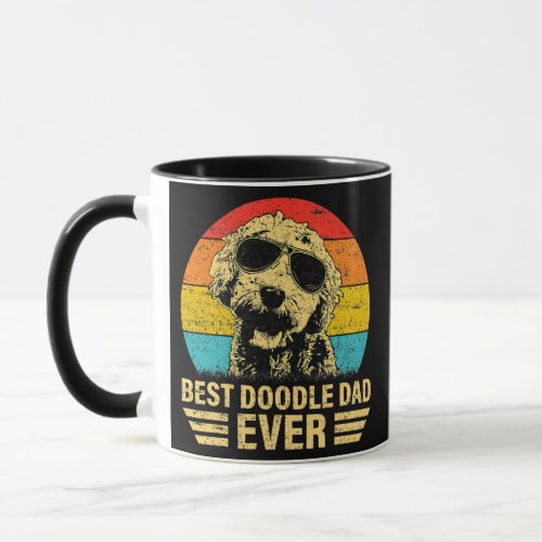 Mens Best Doodle Grandpa Ever Vintage Mug