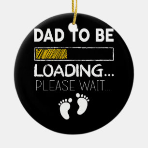 Mens Best Expecting Dad Daddy & Father Gifts Men Ceramic Ornament