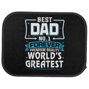 Men's Best Father Dad World's Greatest No.1 Car Floor Mat
