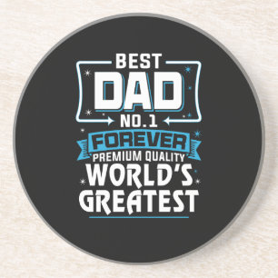 Men's Best Father Dad World's Greatest No.1 Coaster