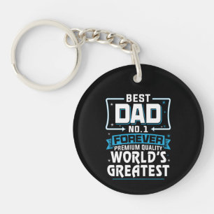 Men's Best Father Dad World's Greatest No.1 Keychain