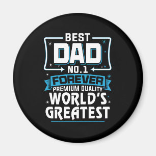 Men's Best Father Dad World's Greatest No.1 Magnet