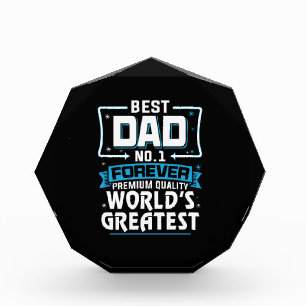 Men's Best Father Dad World's Greatest No.1 Photo Block