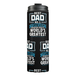 Men's Best Father Dad World's Greatest No.1 Thermal Tumbler