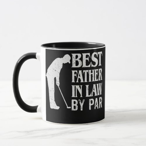 Mens Best Father In Law By Par Vintage Pro Golfer Mug