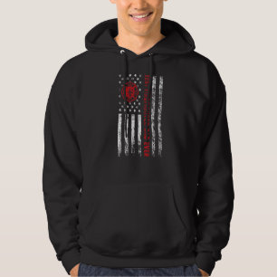Mens Best Firefighter Dad Ever Father Usa Flag Fir Hoodie