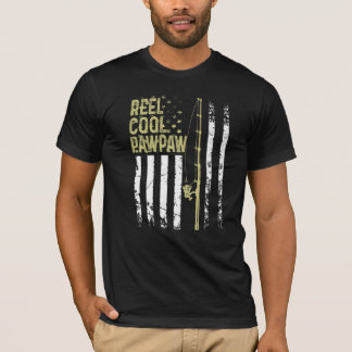 Mens Best Fisherman Reel Cool Pawpaw For Daddy Fat T-Shirt