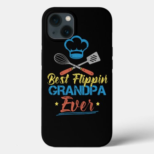 Mens Best Flippin Grandpa Ever Shirt Funny BBQ Gr iPhone 13 Case