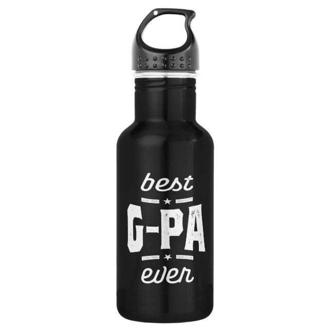 Mens Best G-Pa Ever Gift Grandpa Gift Stainless Steel Water Bottle (Front)
