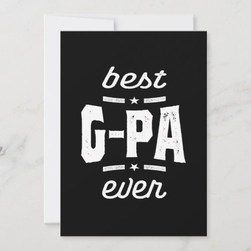 Mens Best G_Pa Ever Gift Grandpa Gift Thank You Card