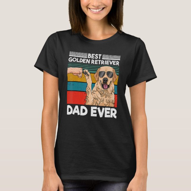 Mens Best Golden Retriever Dad Ever Bester Dog Dad T-Shirt (Front)